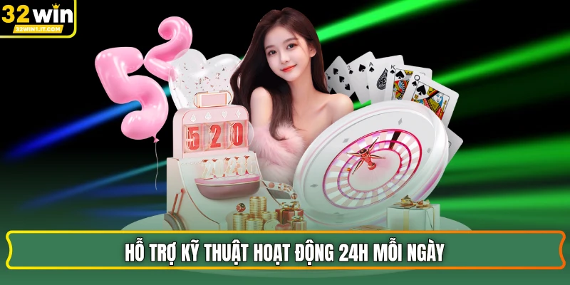 Hỗ trợ kỹ thuật hoạt động 24h mỗi ngày